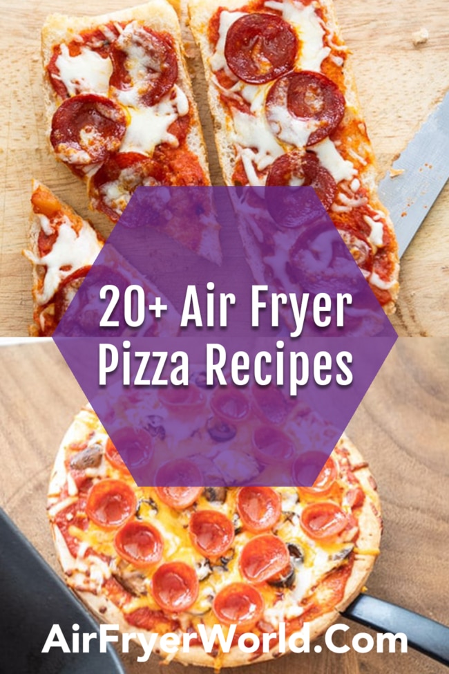 air fryer pizza recipes collage