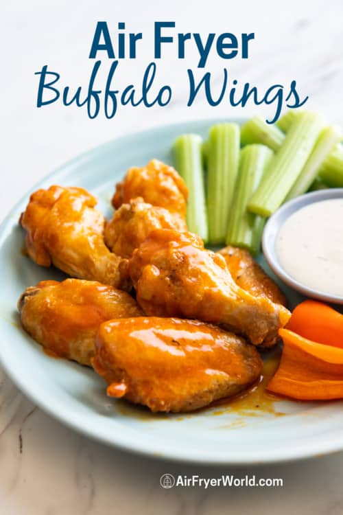 Air Fryer Chicken wings on plate