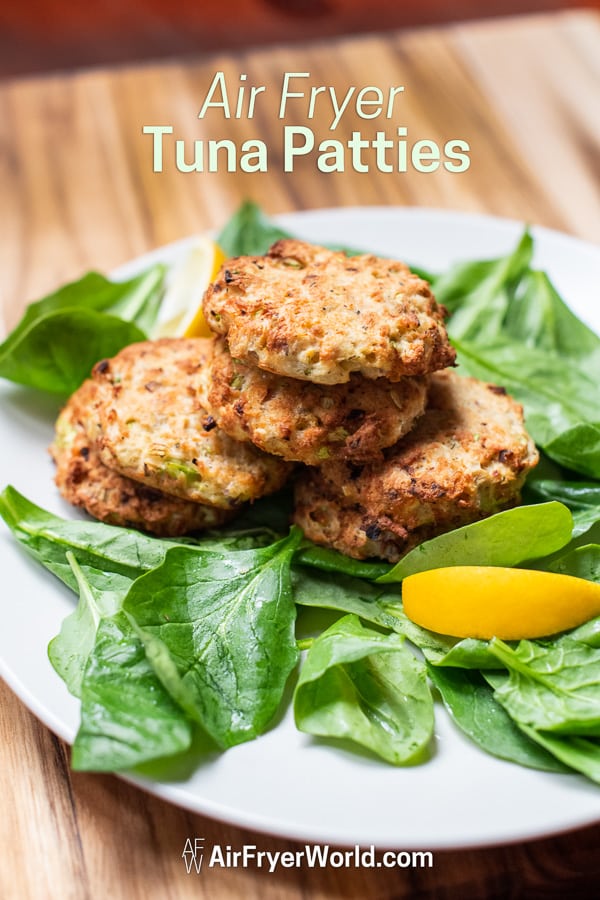 Air Fried Tuna Patties Recipe in Air Fryer on a plate