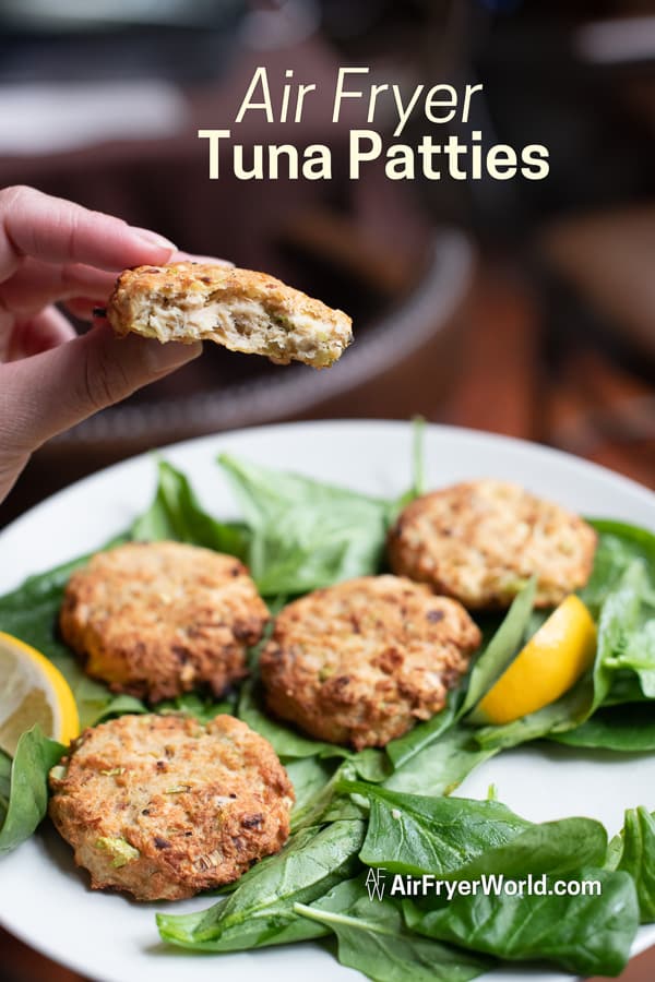 Air Fried Fish Cakes Recipe in Air Fryer on a plate