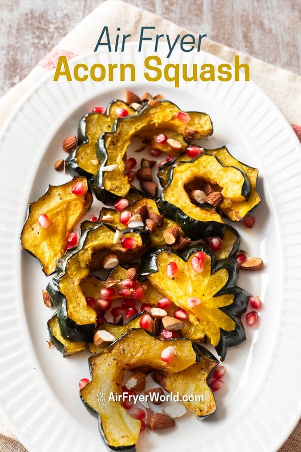 Air Fryer Acorn Squash on a plate