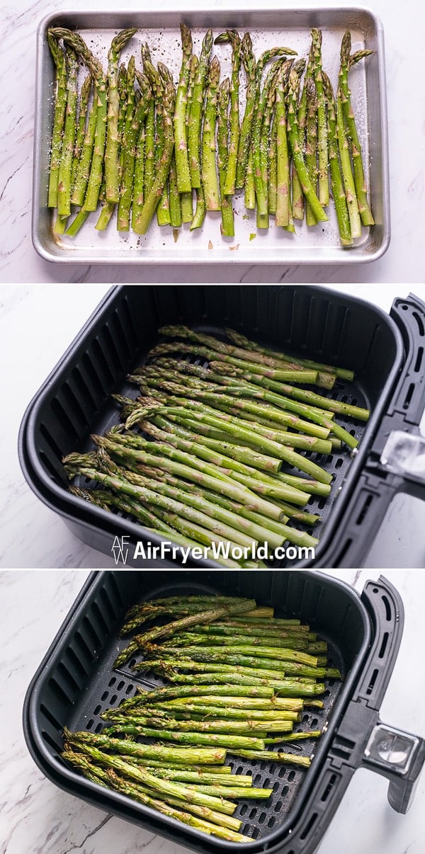 Air Fryer Asparagus step by step photos