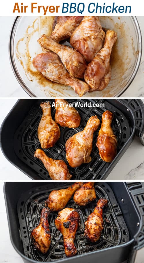 Easy Air Fried Chicken Drumsticks in the Air Fryer step by step photos