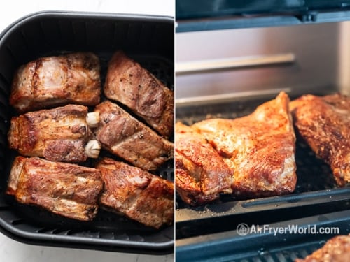 Fully cooked ribs in air fryer