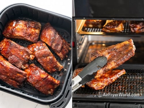 BBQ glazed ribs in air fryer