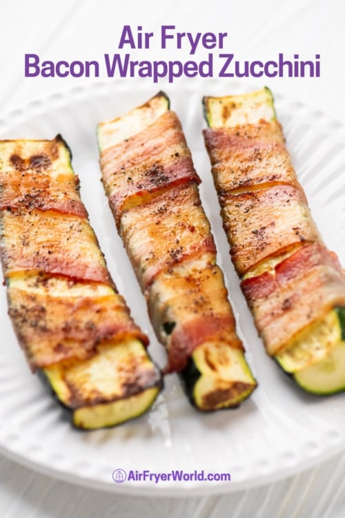 plate of 3 bacon zucchini
