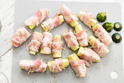 Wrap Zucchini Wedges with Bacon