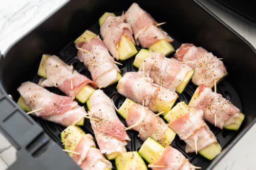 Air Fry Bacon Wrapped Zucchini