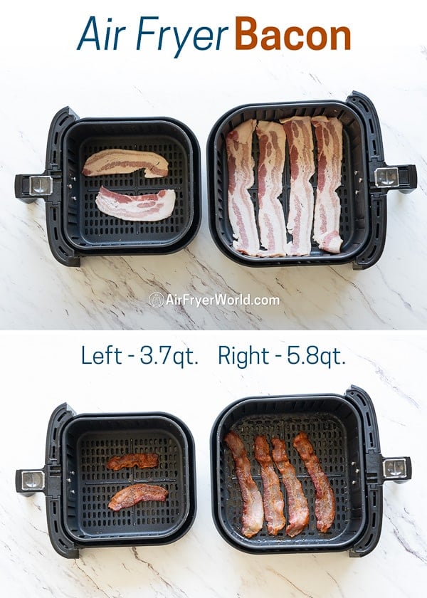 Air Fryer Bacon step by step photos