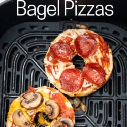 air fryer bagel pizzas