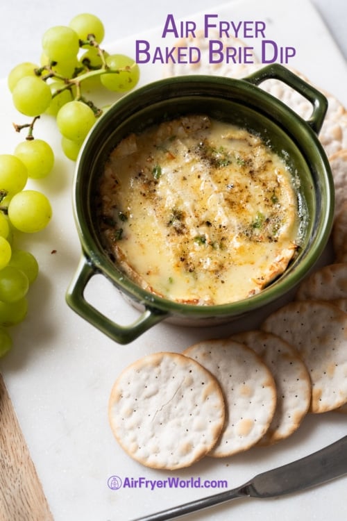 platter of hot air fryer brie dip 
