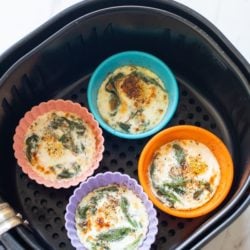 Air fried baked eggs recipe in air fryer | AirFryerWorld.com