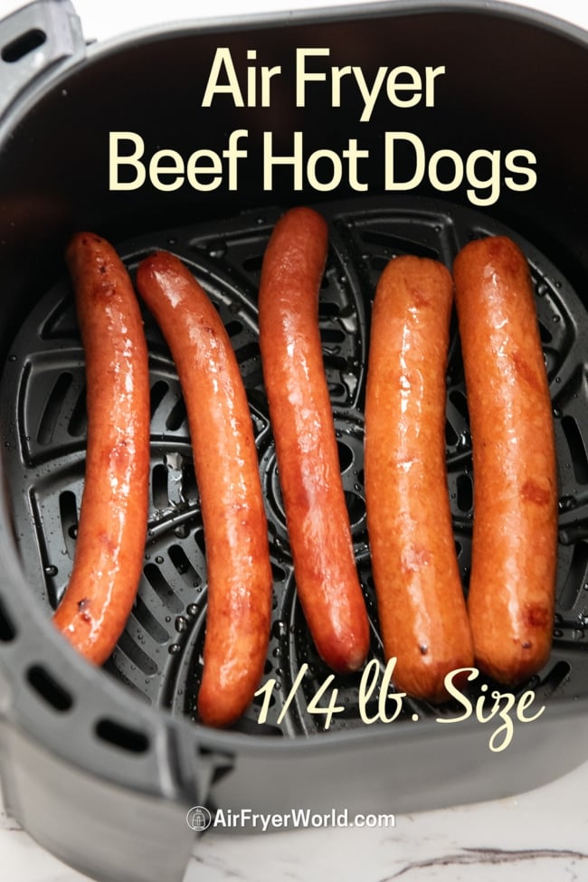 Air Fryer Beef Hot Dogs Franks 8 minutes EASY Air Fryer World