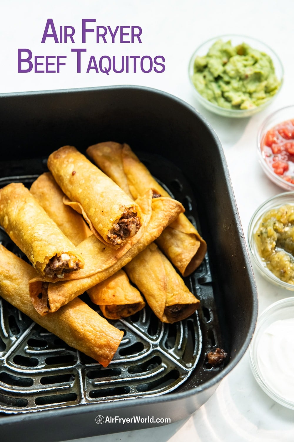 Air Fryer Beef Taquitos or Flautas EASY 30 min recipe