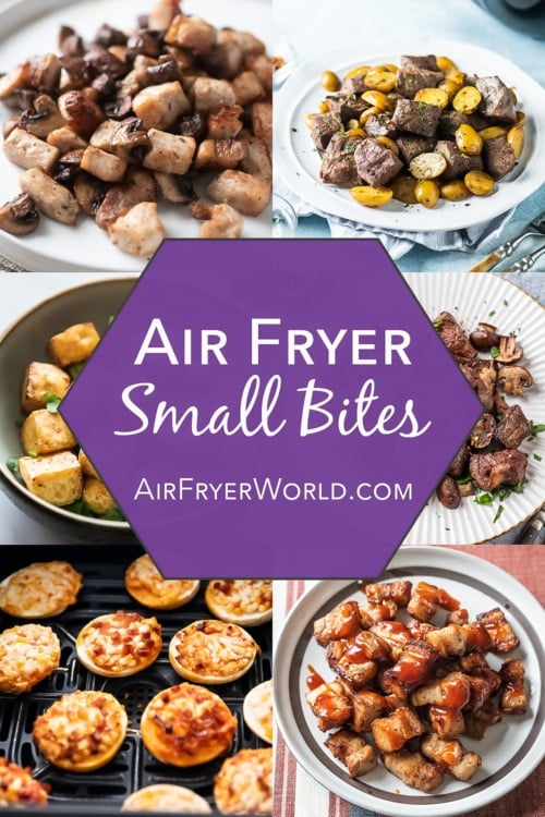small bites recipes in the air fryer collage of photos 