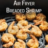 air fryer breaded shrimp in basket