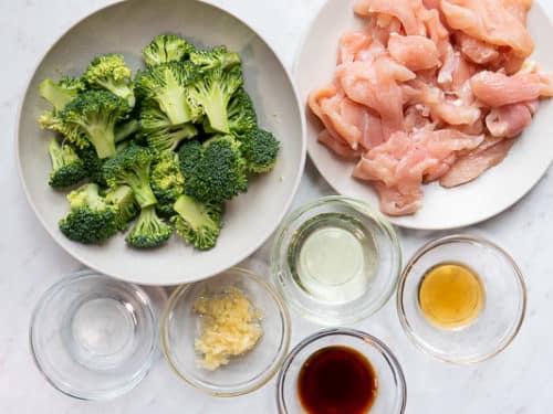 Air Fryer Broccoli and Chicken Ingredients