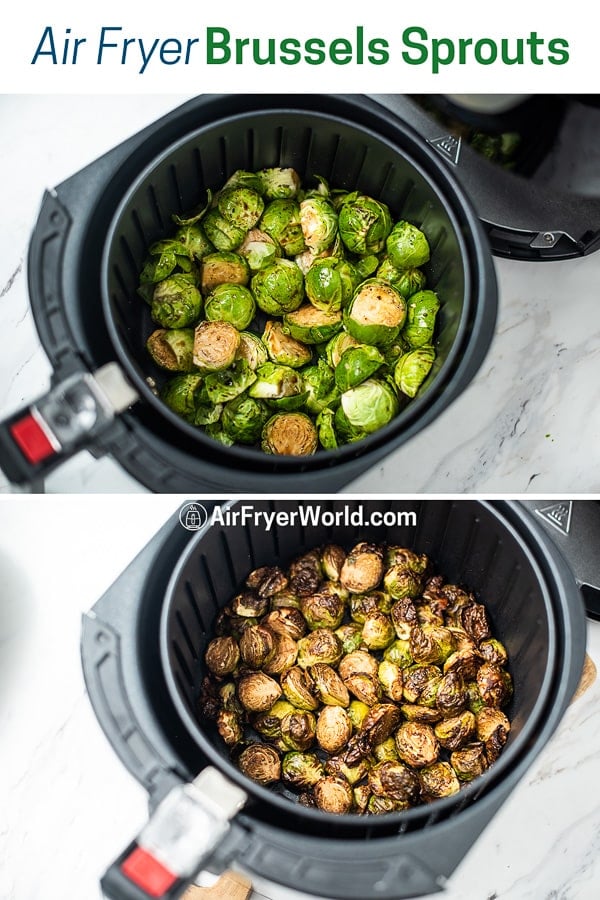 Healthy Air Fried Brussels Sprouts Recipe in the Air Fryer step by step photos