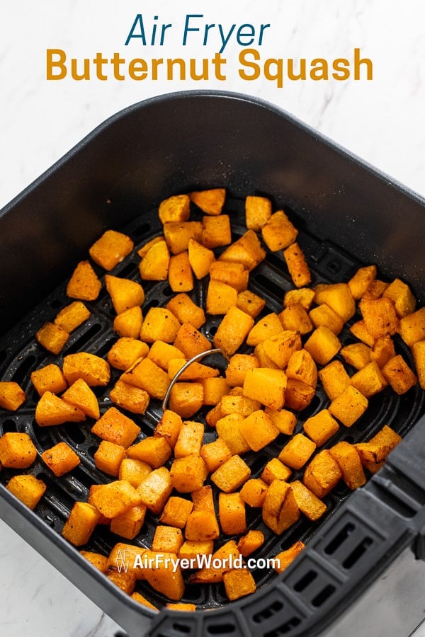 Air Fryer Butternut Squash in a basket