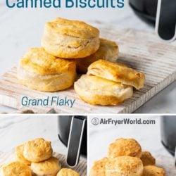 Air Fryer Canned Biscuits or Refrigerated Biscuit Dough Air Fried | BestRecipeBox.com