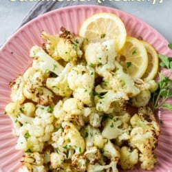 Air Fryer Cauliflower on Plate