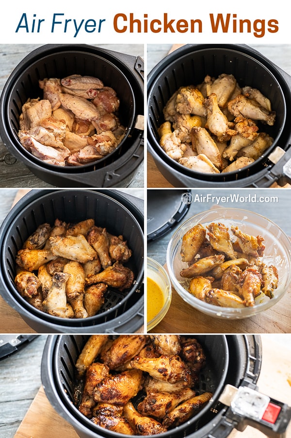 Easy Air Fried Chicken Wings in Air Fryer step by step photos