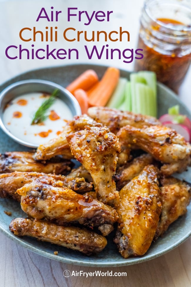 Air Fryer Chili Crunch Chicken Wings Recipe with Chili Crisp EASY!