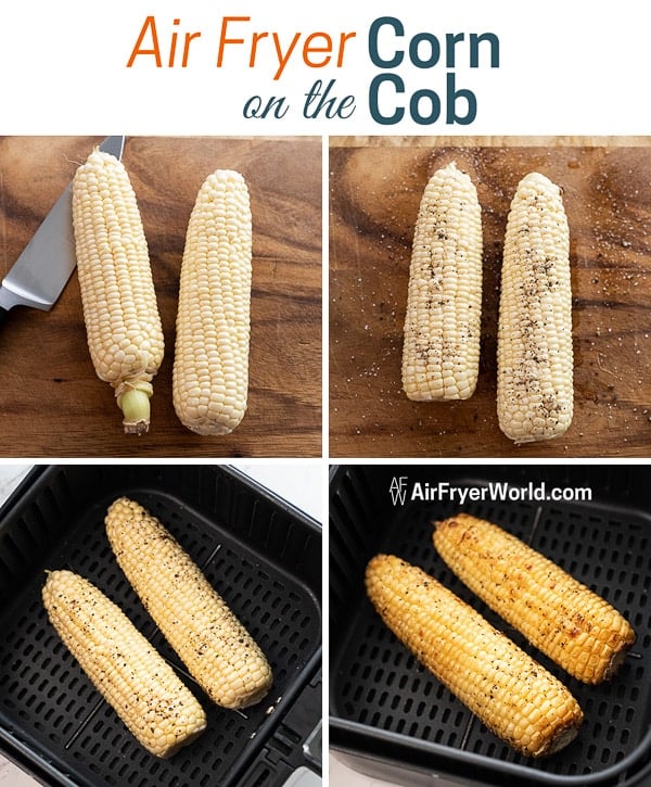 Air Fried Corn on Cob in Air Fryer Recipe step by step photos