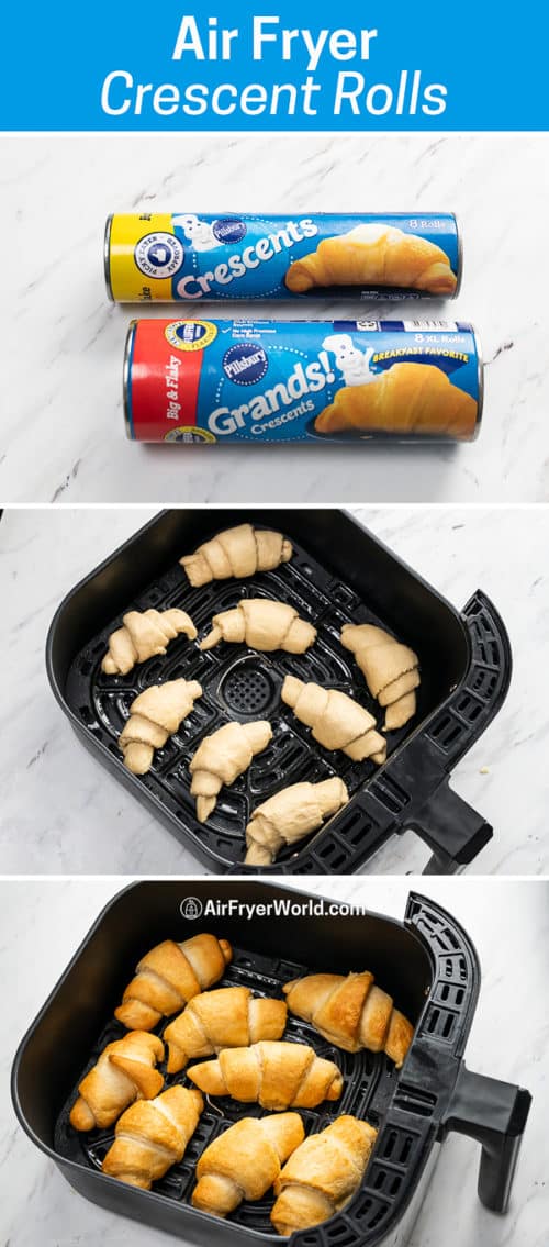 Air Fryer Crescent Rolls (Canned Refrigerated) Air Fried Croissants step by step photos