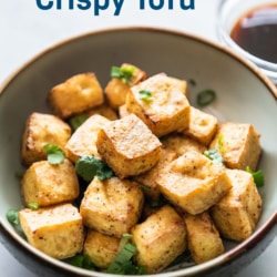 Air Fryer Crispy Tofu in bowl