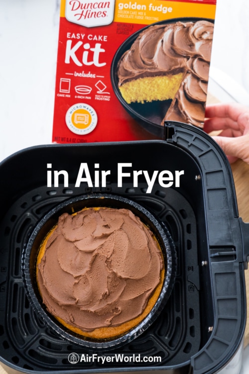 Air fryer easy cake kit slice