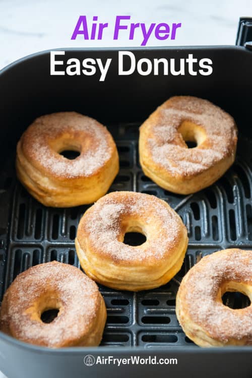 Easy Air Fryer Donuts Doughnuts in a basket