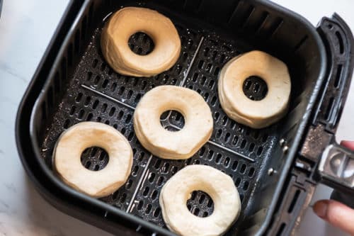 Arranging Donuts in Air Fryer