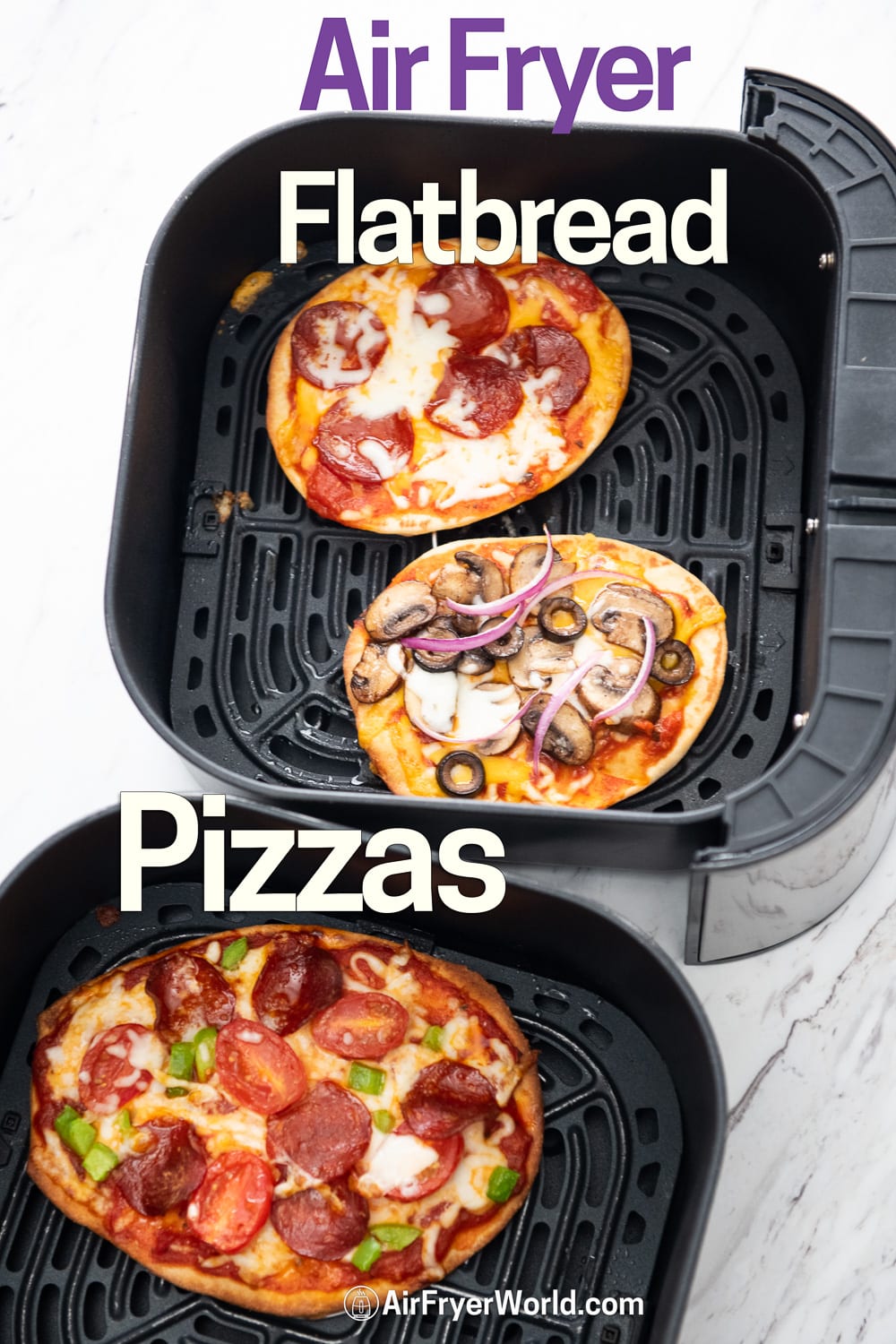 Air Fryer Flatbread Pizzas Naan 15 min QUICK Air Fryer World