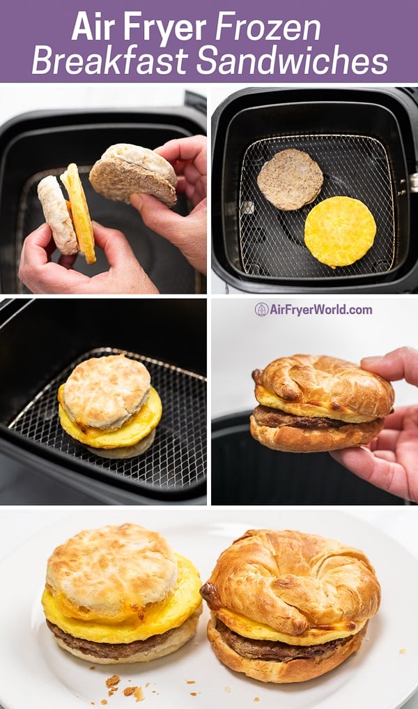 Easy Air Fryer Breakfast Sandwiches - My Air Fryer Kitchen