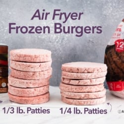 Air Fryer Frozen burgers patties