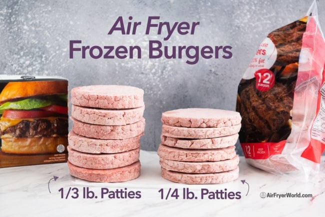 Frozen hamburgers clearance air fryer