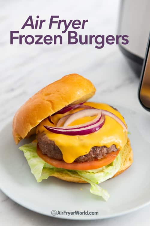 Air fryer frozen burgers hamburgers recipe 