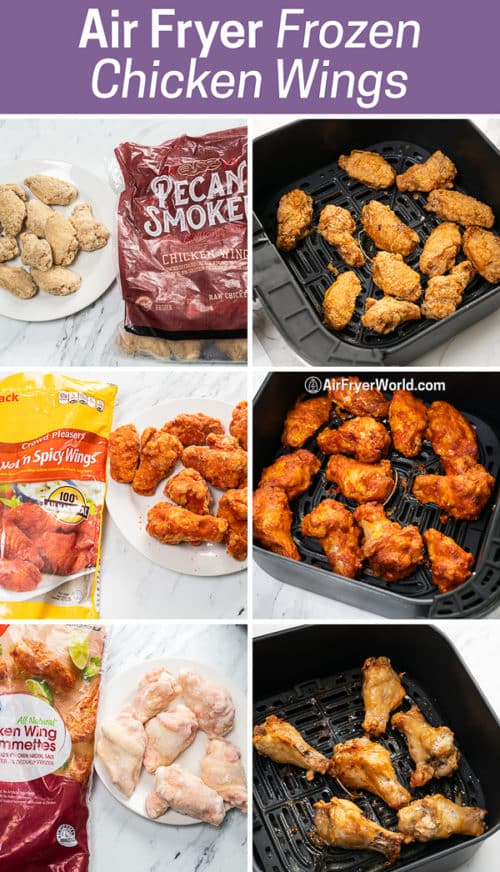 Different types of frozen chicken wings