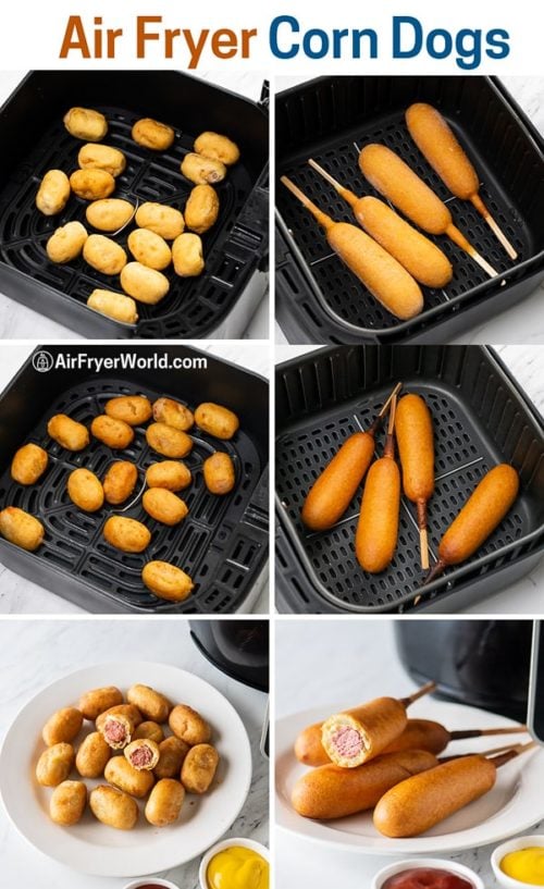 Air Fryer Frozen Corn Dogs {Crispy All the Way Around}