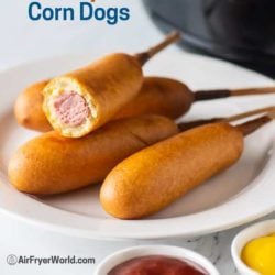 Air Fried Corn Dogs in the Air Fryer | AirFryerWorld.com