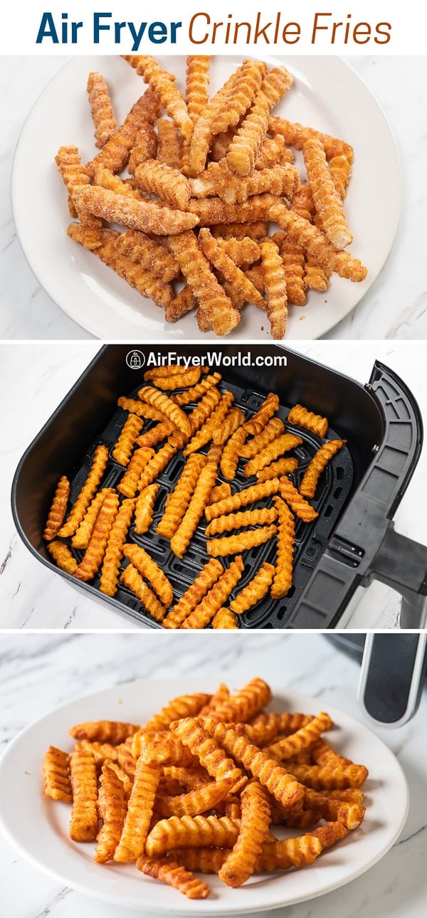 Air Fryer Frozen Crinkle Fries-So Crispy! | Air Fryer World