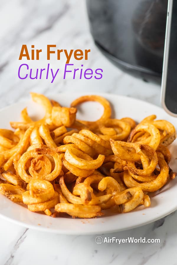 Curly fries on a plate