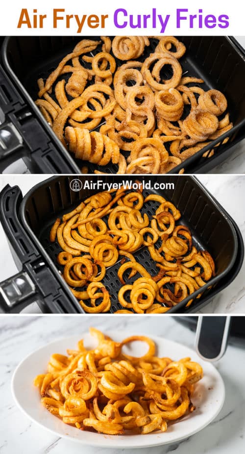 step by step cooking curly fries in the air fryer