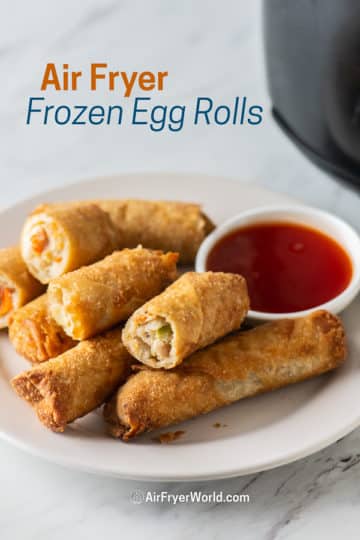 crispy spring rolls on a plate 