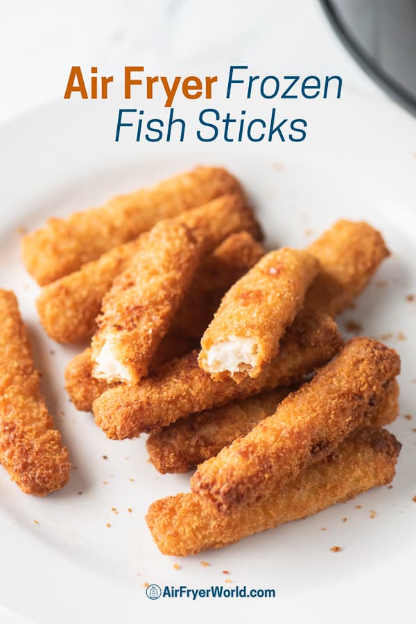 Air Fryer Frozen Fish Sticks or Fish Fingers Recipe on a plate