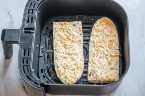 Lay Frozen Garlic Bread in Basket