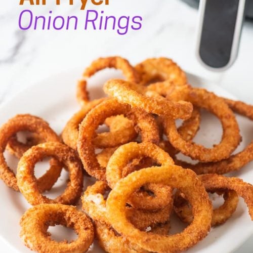 Air Fryer Frozen Onion Rings - From My Pantry