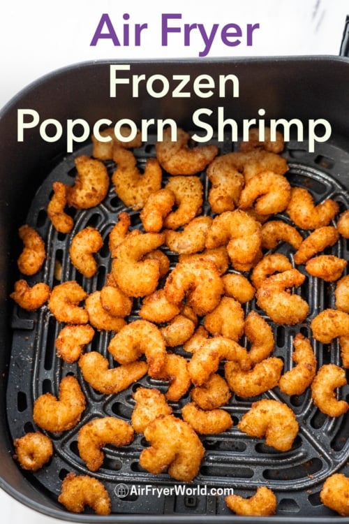 air fryer frozen popcorn shrimp in basket