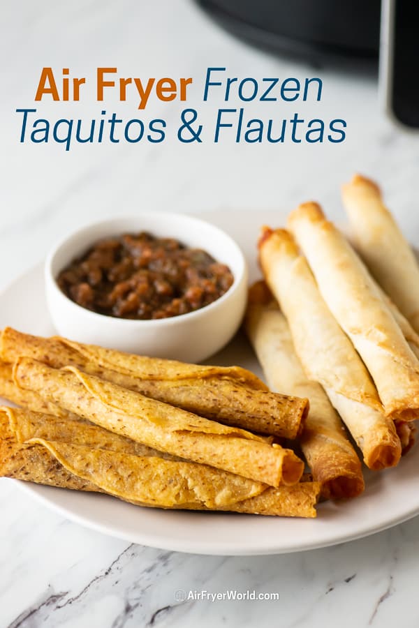 Air Fryer Frozen Taquitos or Flautas 10 min EASY | Air Fryer World